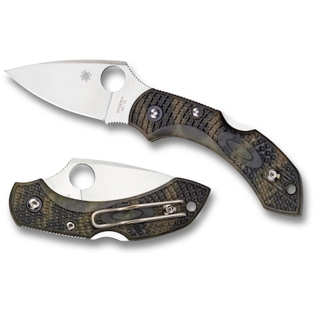 Spyderco 2024 Spyderco Dragonfly 2 Lightweight Green Zome Plain SPY-C28ZFPGR2